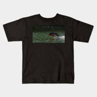 Goose Coming in for a Water Landing Kids T-Shirt